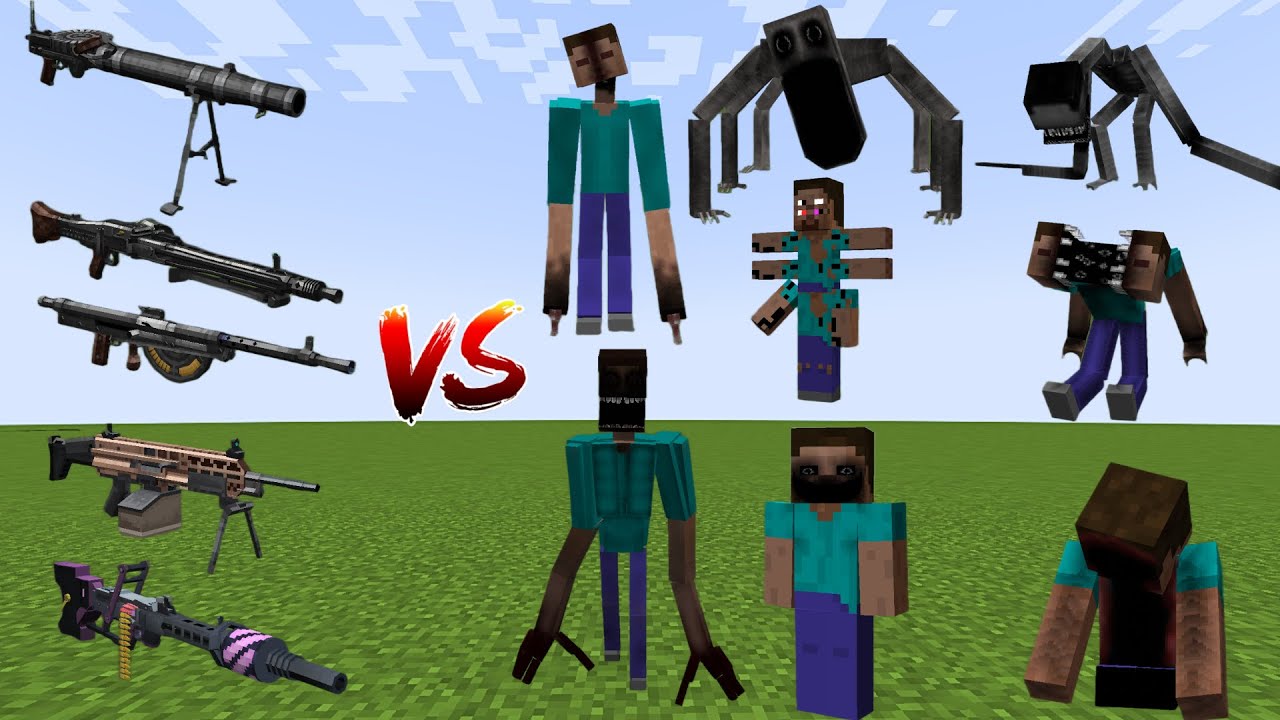 Every TaCZ Machine Gun VS Every steve mimicer