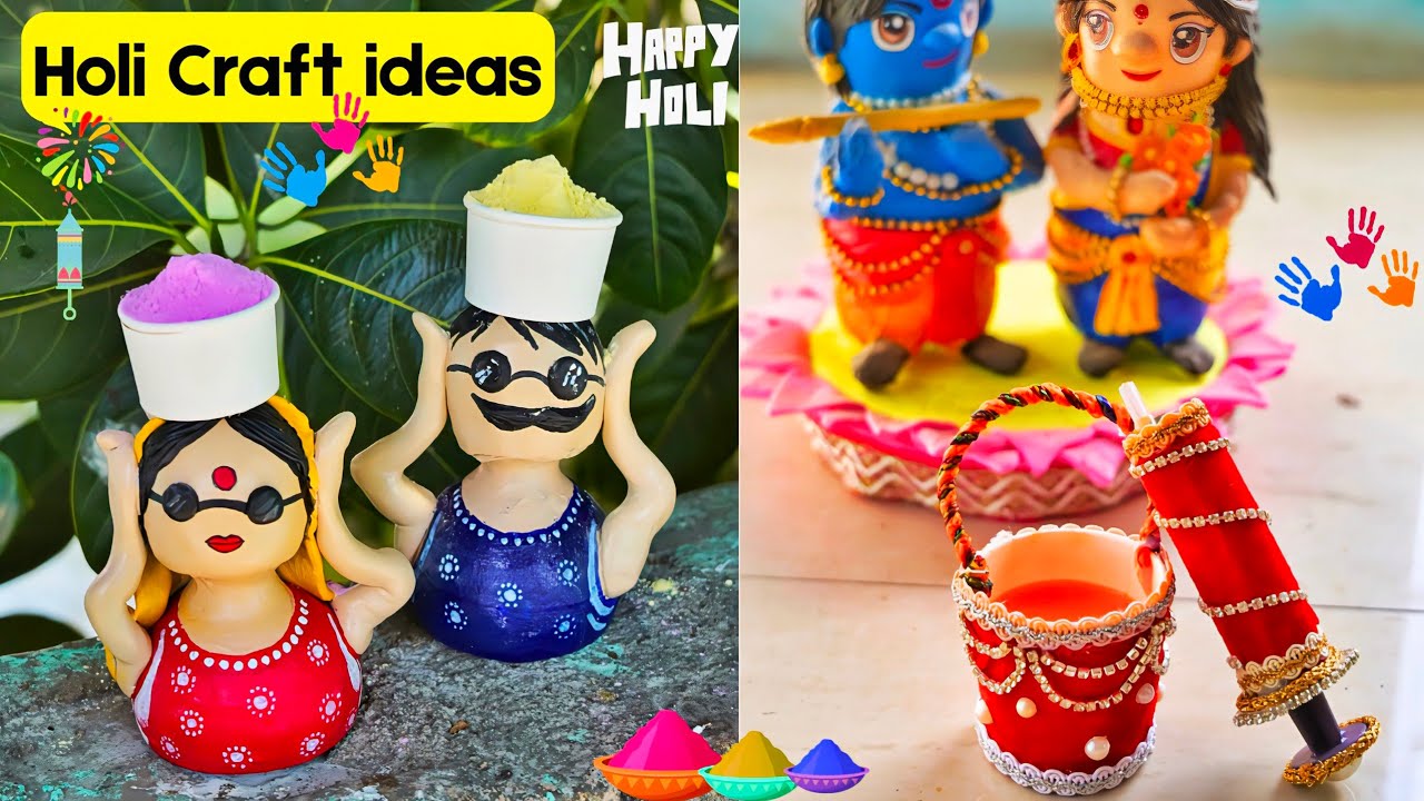 5 DIY Holi Craft Ideas with Wasted Materials/Holi prank ideas