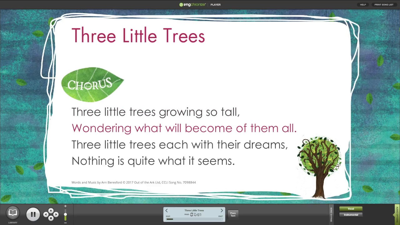 The Tale of 3 Trees Easter Musical, Song Compilation with Words on Screen™ from Out of the Ark