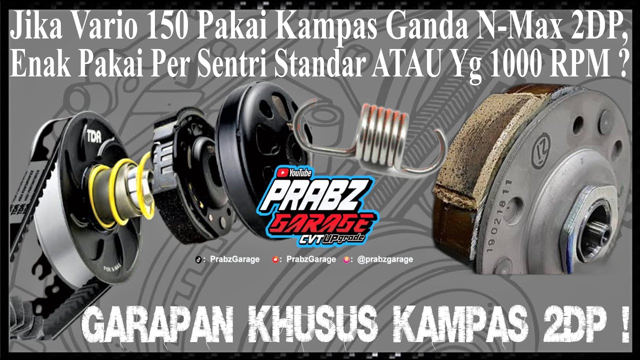 Per Sentri Standar VS 1000 RPM, enak mana? | Vario 150 Kampas Ganda N Max 2DP #prabzgaragecvt #cvt