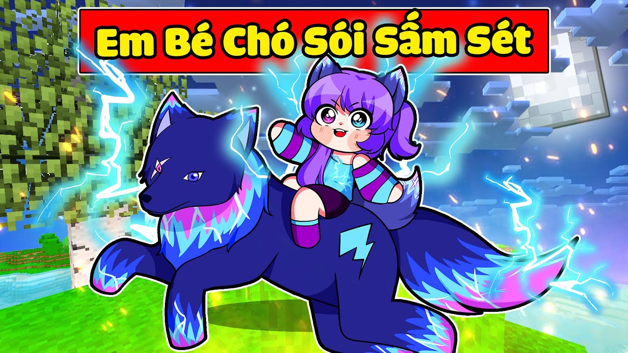 NABEE EM BÉ CHÓ SÓI SẤM SÉT ĐƯỢC HOÀNG TỬ HACHI NHẬN NUÔI TRONG MINECRAFT*NABEE CHÓ SÓI SẤM SÉT 🐺⚡️