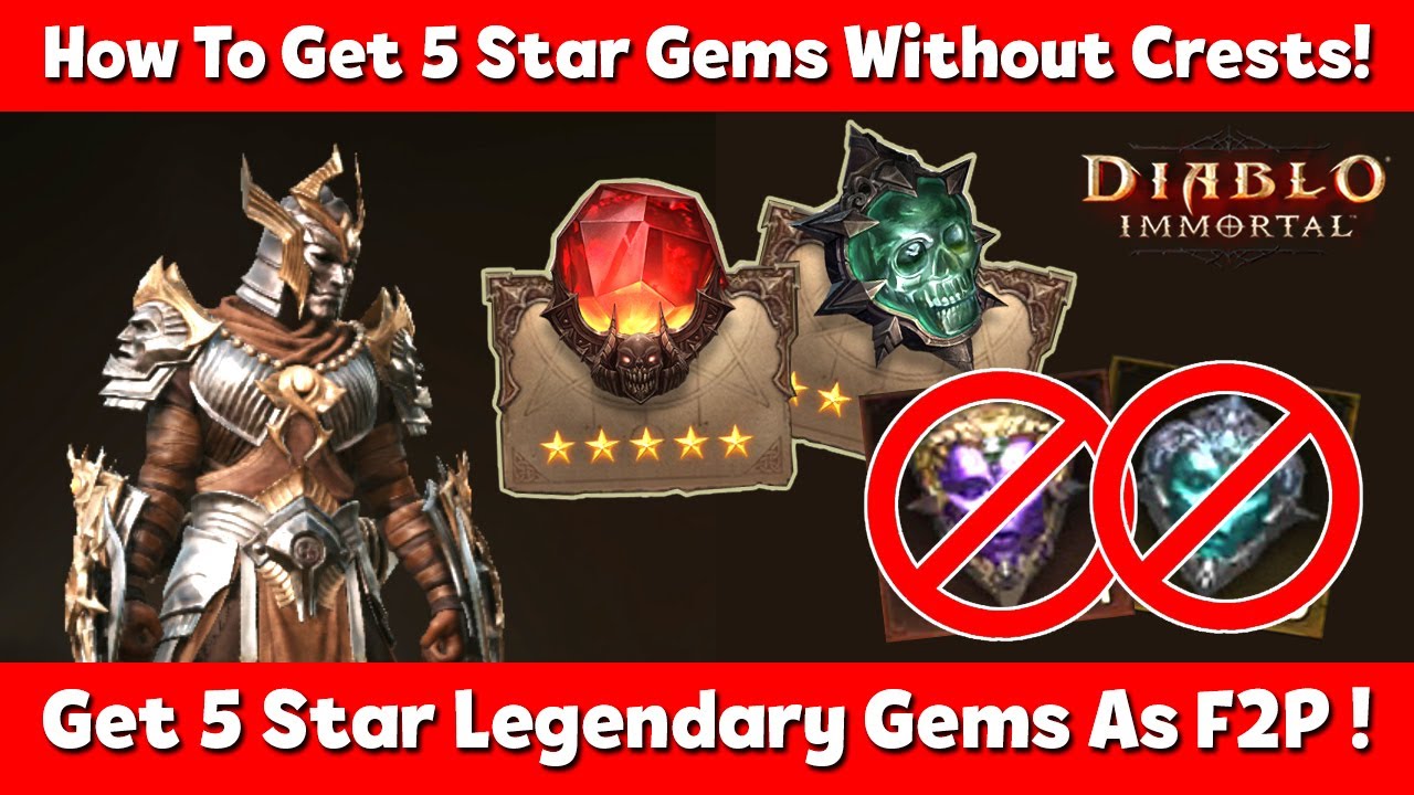 How To Get 5 Star Legendary Gems For Free (Without Using Crests) In Diablo Immortal!