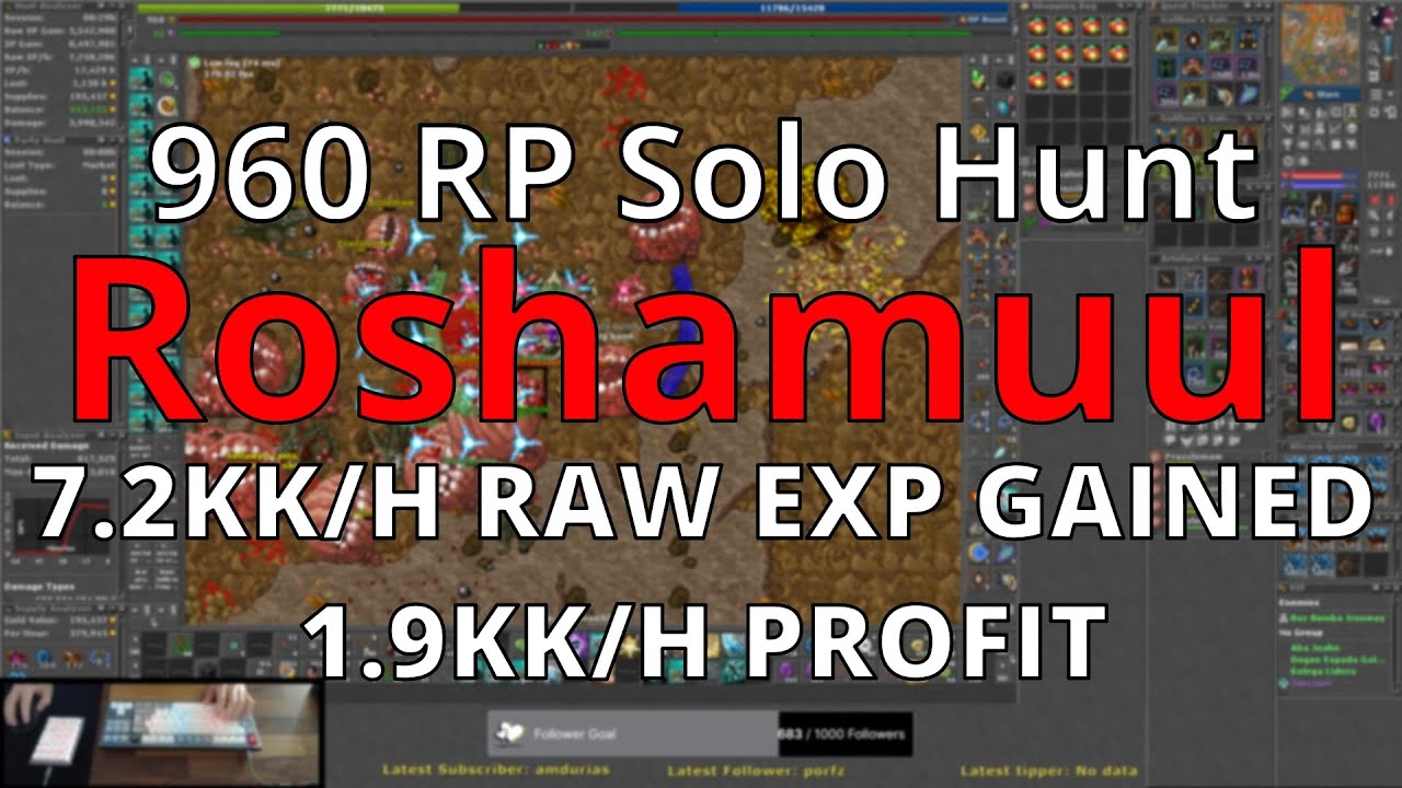 Roshamuul Solo | 7.2KK/H RAW EXP -  1.9KK/H PROFIT | RP 960 Solo Hunt