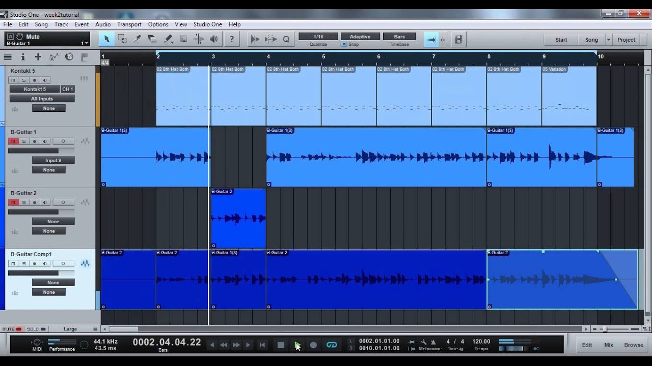 Audio Comping in Presonus Studio One