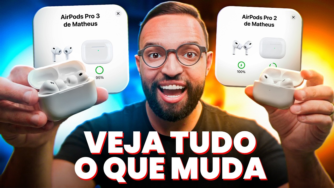 AirPods Pro 3 vs AirPods Pro 2 | veja TUDO o que muda entre esses fones!