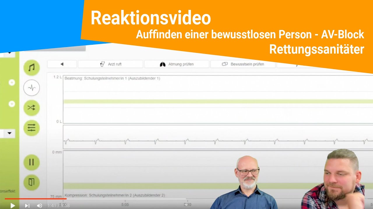 Reaktionsvideo - Auffinden einer bewusstlosen Person - AV-Block