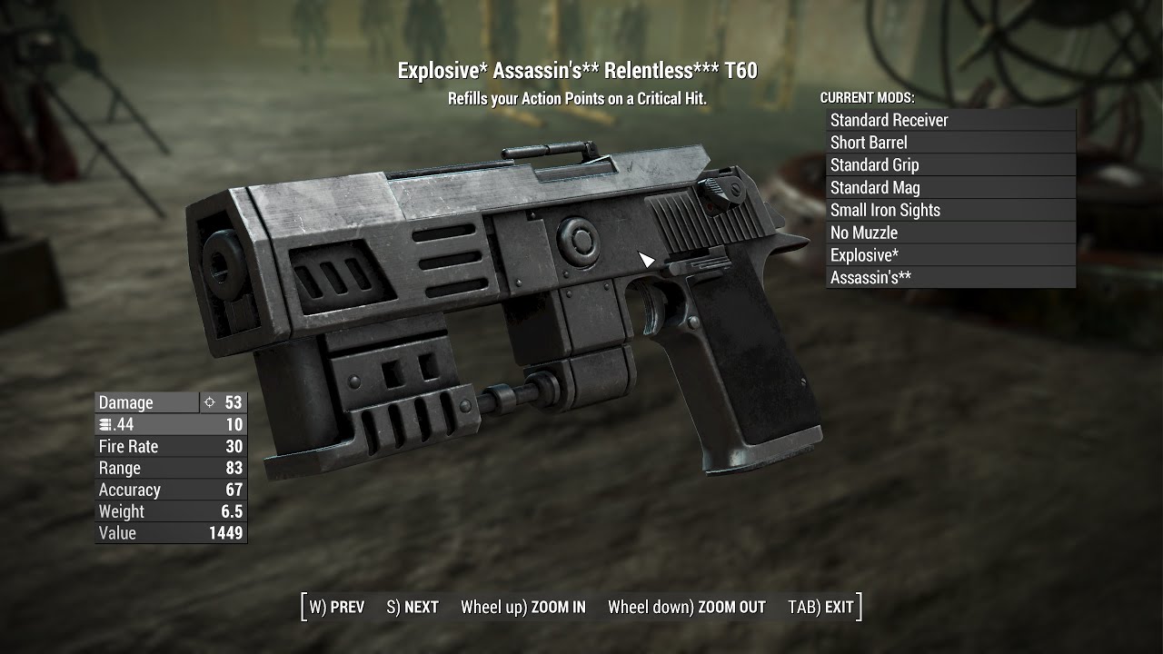 Fallout 4 mod 3 Star Brotherhood of Steel T60 Pistol