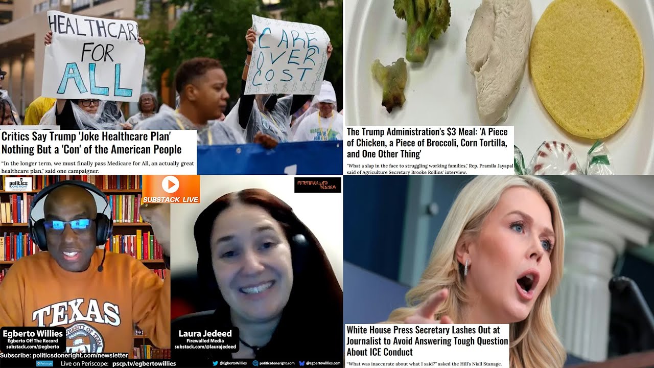 ICE Chaos, Press Intimidation, Fake Healthcare, and Trump’s $3 Meal Insult to Working America
