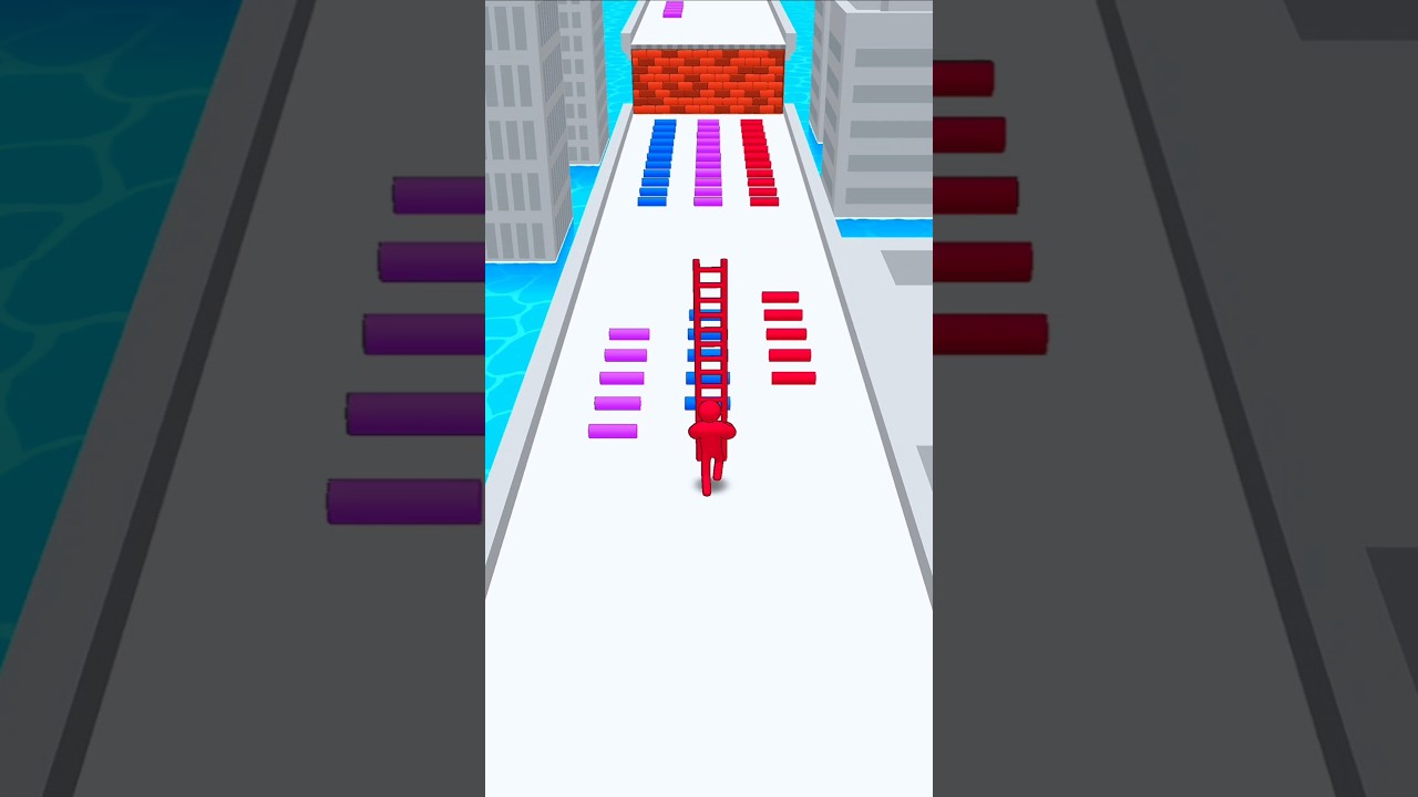 Ladder Master Lvl.21 - Gather Ladders Climb Walls 🪜🚶 #shorts #games #laddermaster #gameshorts