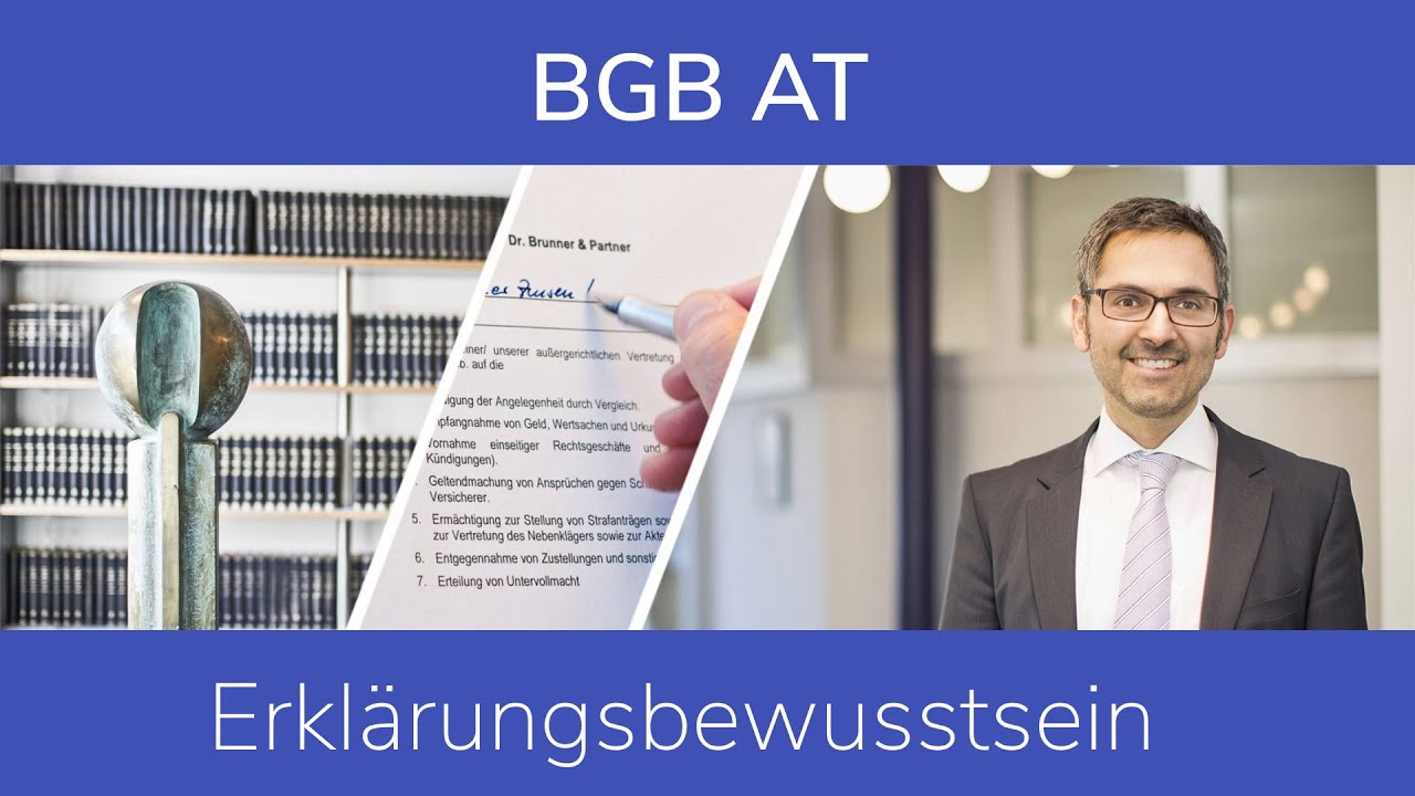 BGB AT: Erklärungsbewusstsein
