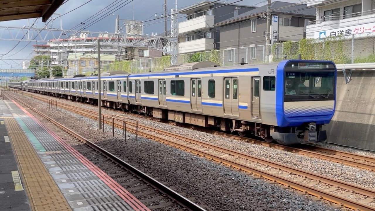 【東船橋・幕張本郷】総武線各駅停車E231系 総武線快速電車E235系 E217系 成田エクスプレスE259系　子どもの好きな電車 おまけ（前面展望:東船橋〜幕張本郷、車窓:幕張本郷〜津田沼）