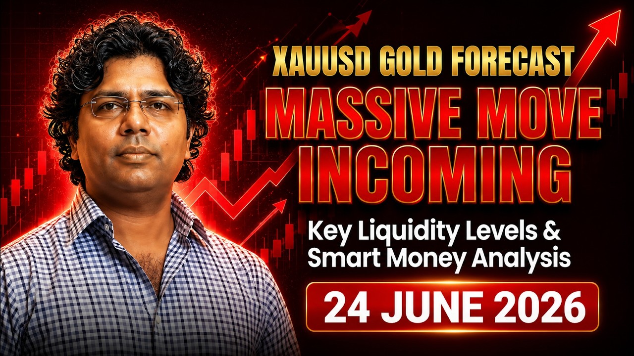 XAUUSD Gold Forecast  24 June 2026  Smart Money, Liquidity & Wave Analysis