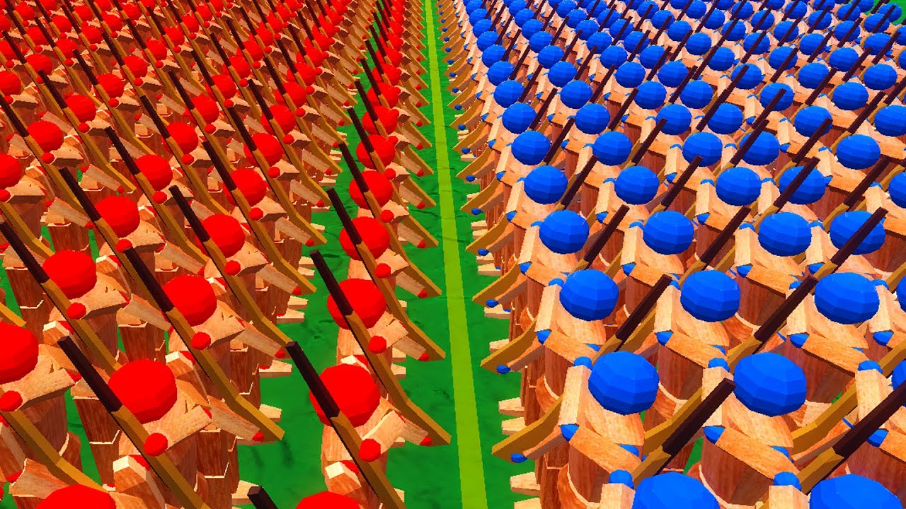 1,000 Toy Soldiers VS 1,000 Toy Soldiers! - Wooden Battles: Battle Simulator