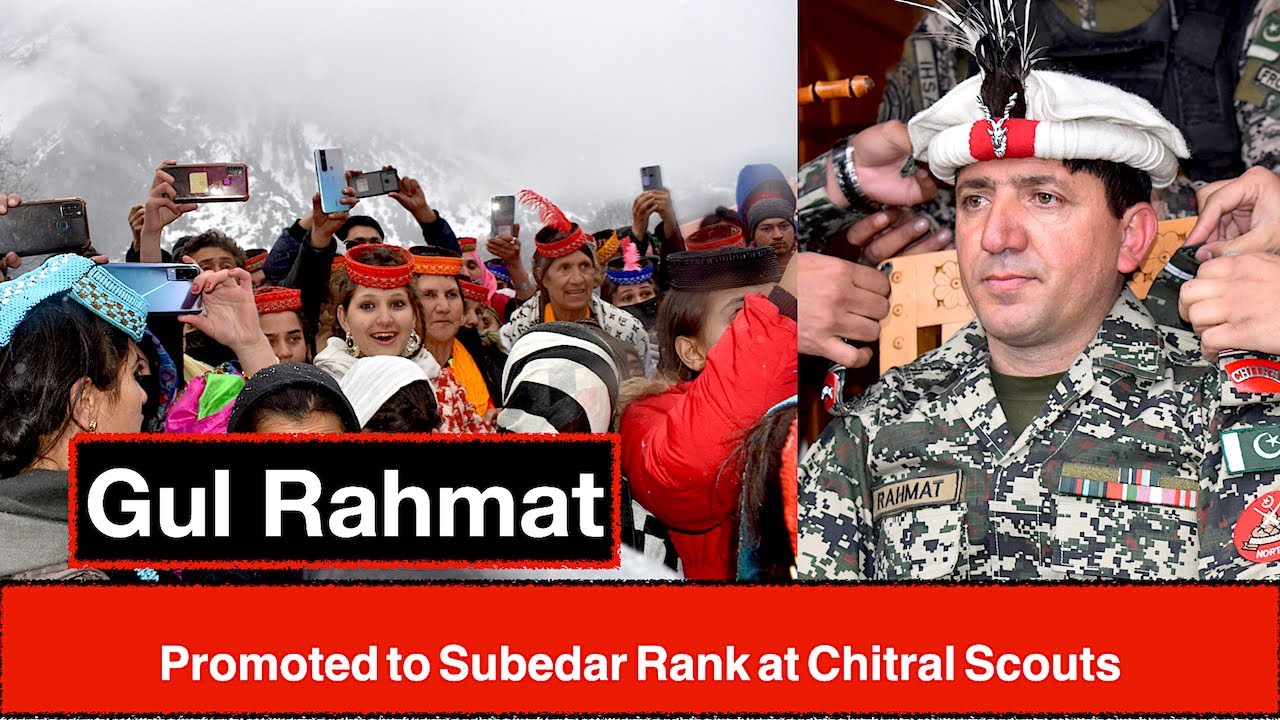 Gul Rahmat promoted to subedar rank in Chitral Scouts | people had celebrated his success watch it |