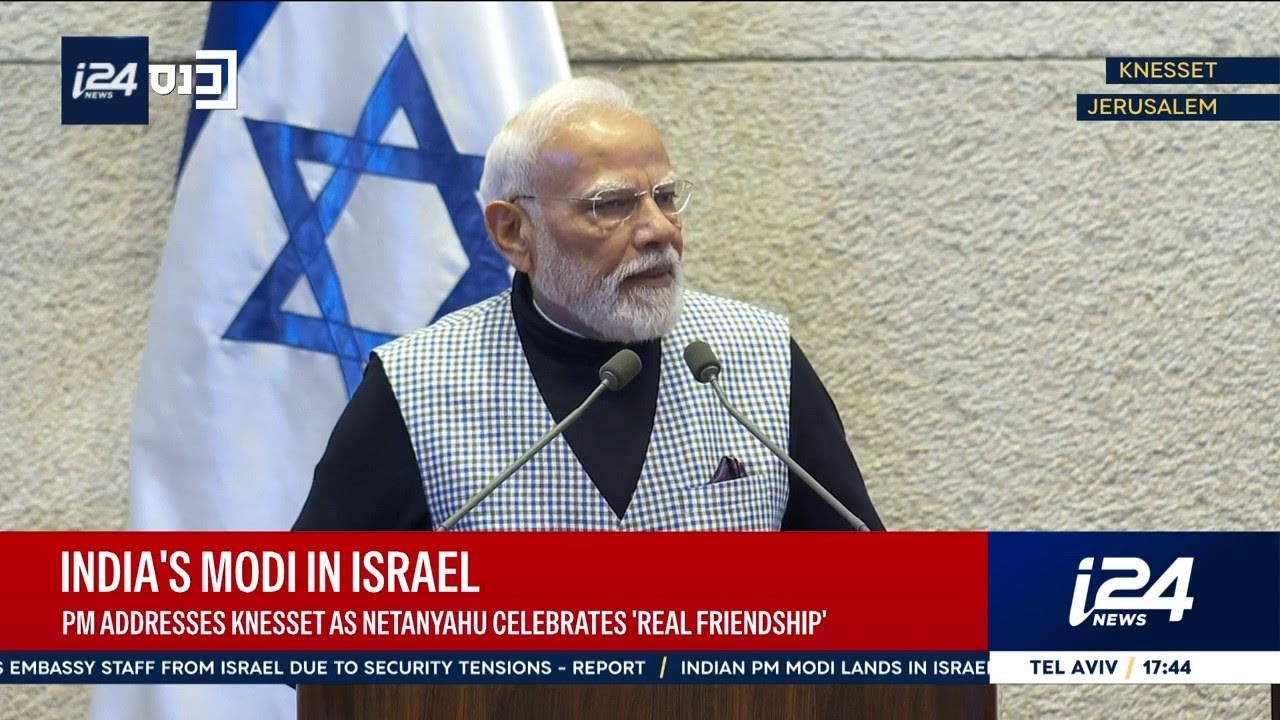 WATCH: Indian PM Modi declares 'Am Israel Chai' during Jerusalem visit