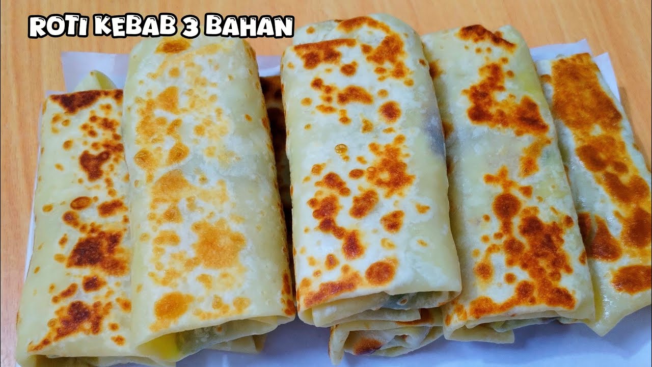 Roti Kebab Arab Isi Ayam Keju | Kulit Cuma 3 Bahan, Lembut & Cocok Buat Jualan‼️ 