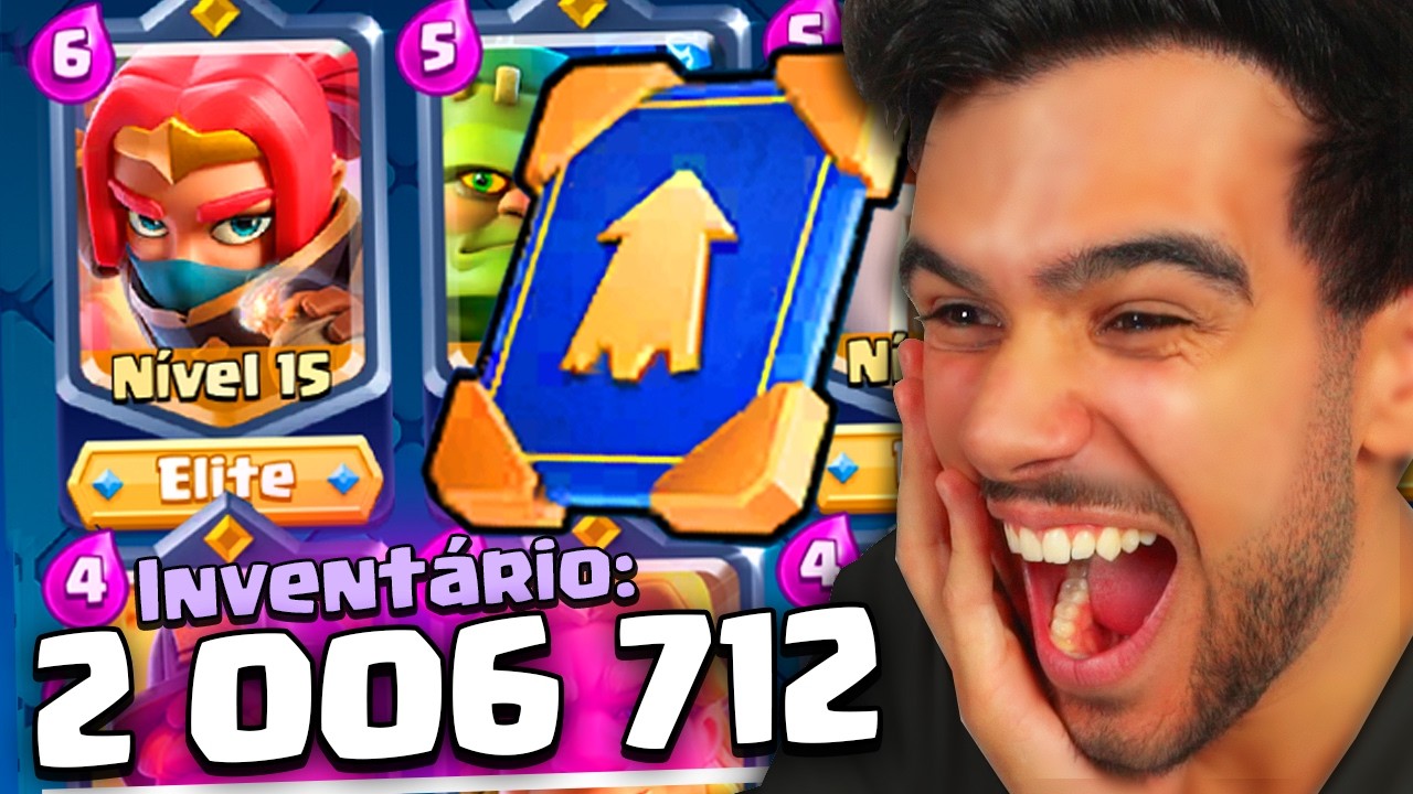 GASTEI 2 MILHÕES DE CURINGAS DE ELITE E UPEI TODAS CARTAS!! CLASH ROYALE