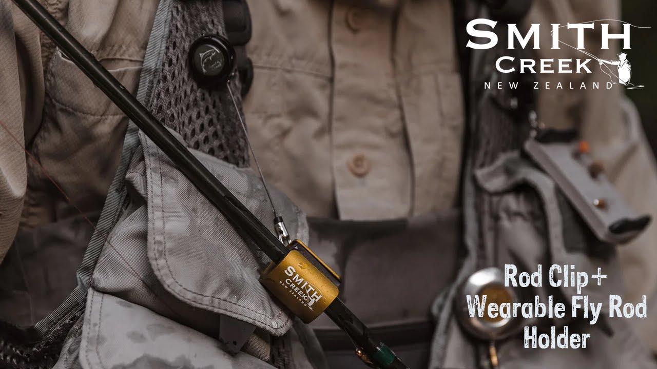 Smith Creek Rod Clip+, the original wearable fishing rod holder!
