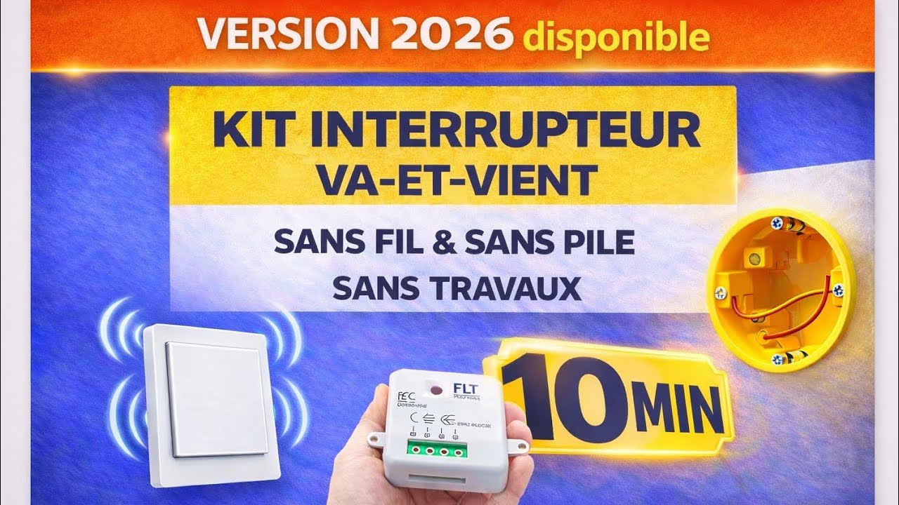 Interrupteur sans fil et sans pile - Installation facile et rapide - PARTIE 2