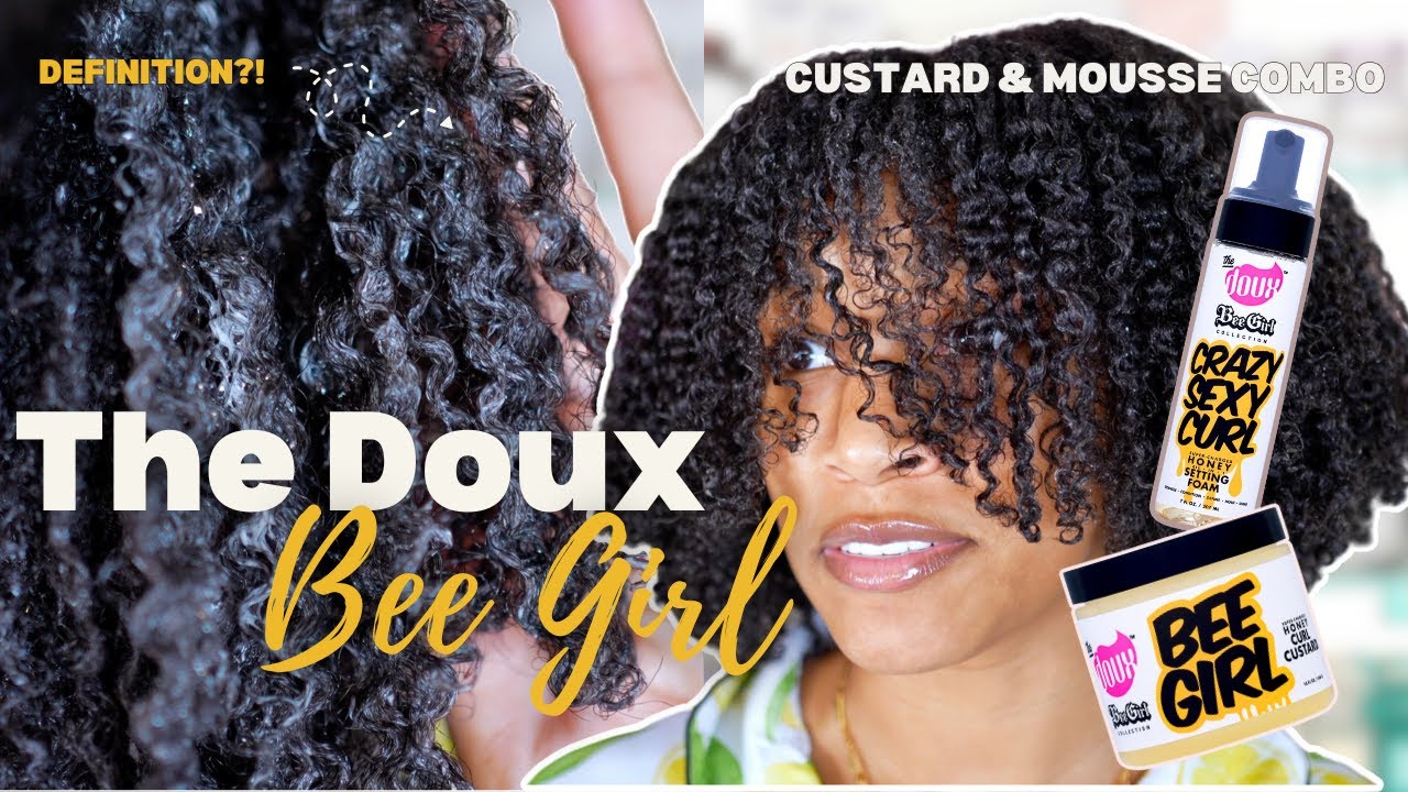 Viral Curl Combo?! Testing The Doux Bee Girl Custard + Mousse on 4B Natural Hair! 😍