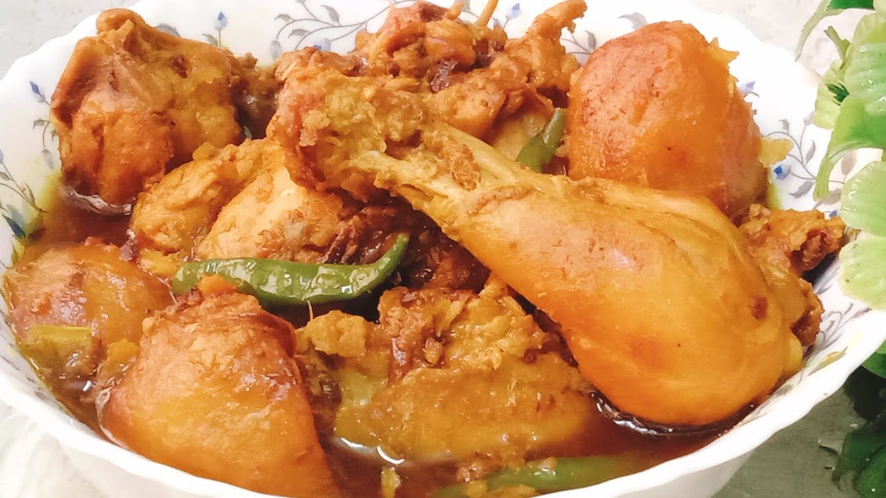 আলু দিয়ে মুরগির ঝোল 😋 | কম তেল মশলায় দুর্দান্ত স্বাদের চিকেন | Chicken Curry Recipe With Potato |