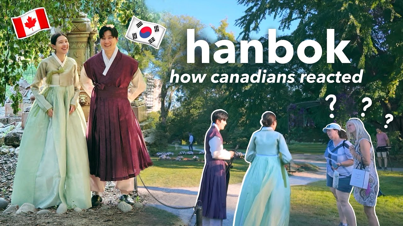 wearing korean HANBOK in canada 🇰🇷🇨🇦 how did people react? 😳 seoul to nova scotia