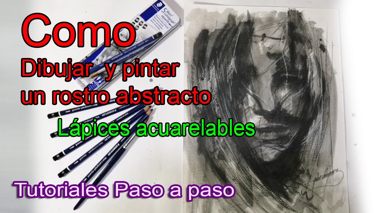 Rostro abstracto Lápices acuarelables staedtler