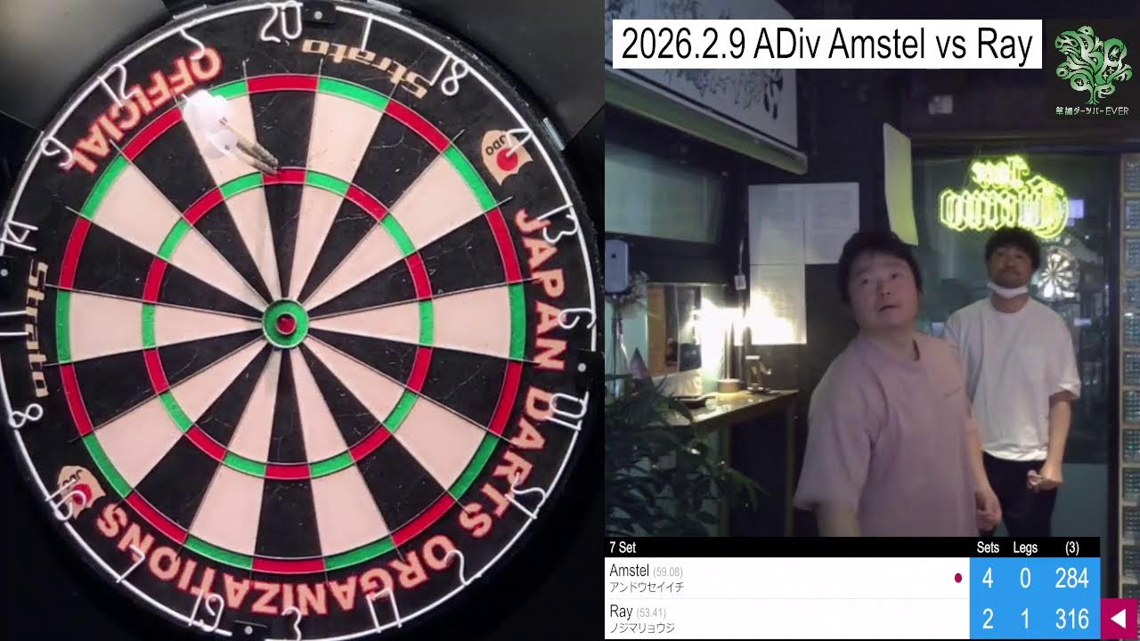 2026.2.9 SaitamaDartsOrganization ADiv Amstel vs Ray
