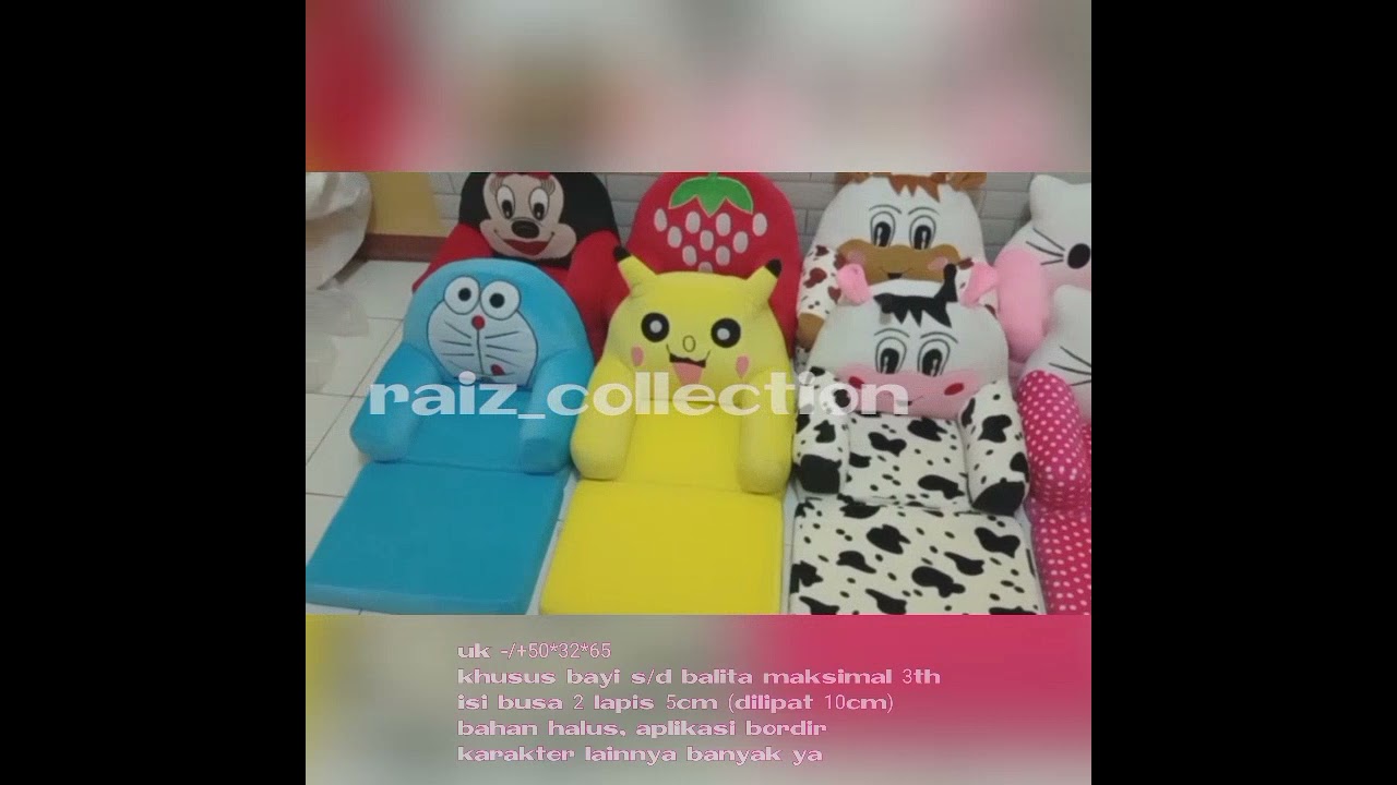 Sofa lipat anak.. Banyak pilihan karakter