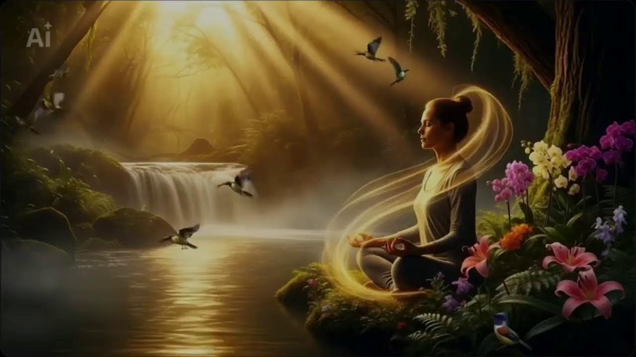 🌿 Deep Nature Meditation by the Waterfall | Relaxing Birds & Forest Sounds