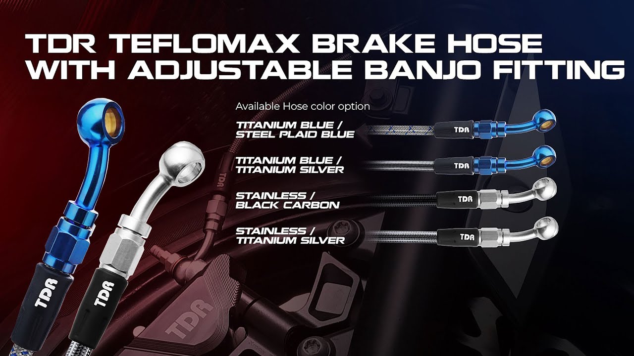 TDR Teflomax Brake Hose with Adjustable Banjo Fitting