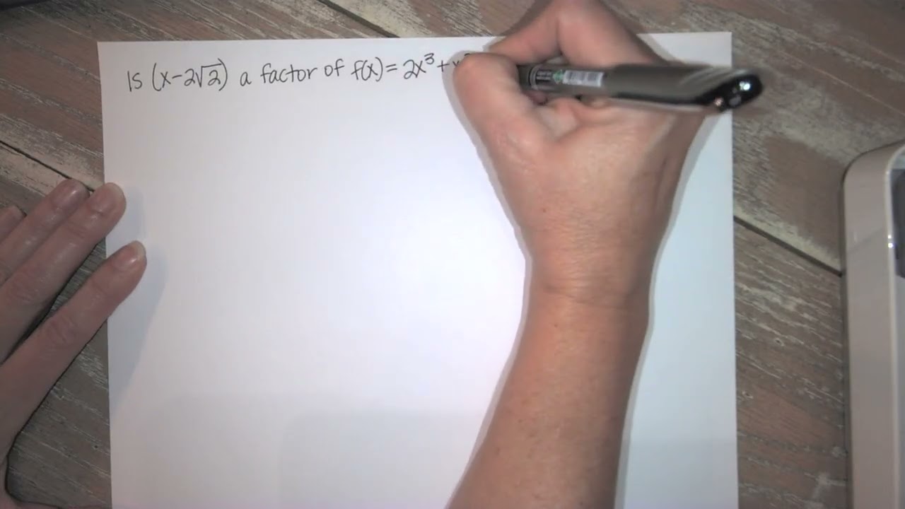 Zeros and Factors of Polynomial Functions