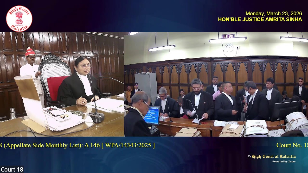 23 March 2026 | Court No. 18 | Live Streaming of the Court proceedings