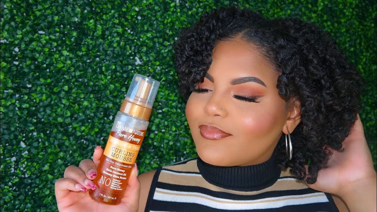 TWIST AND CURL USING ONLY A MOUSSE | NEW CREME OF NATURE PURE HONEY MOUSSE