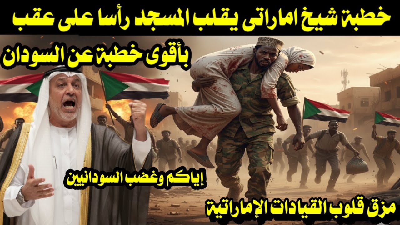 خطبة شيخ اماراتى يقلب المسجد رأسا على عقب بأقوى خطبة عن السودان مزقت قلوب القيادات الإماراتية 