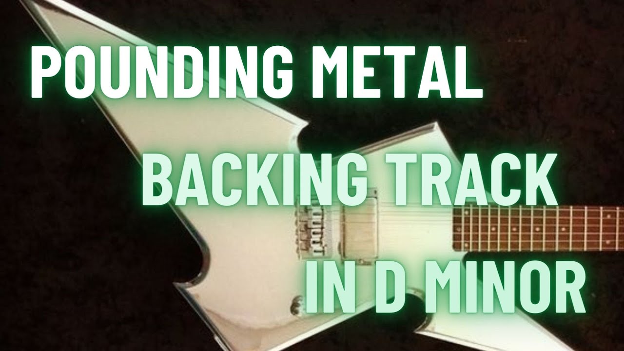 Pounding Heavy Metal backing track in D minor 85 bpm