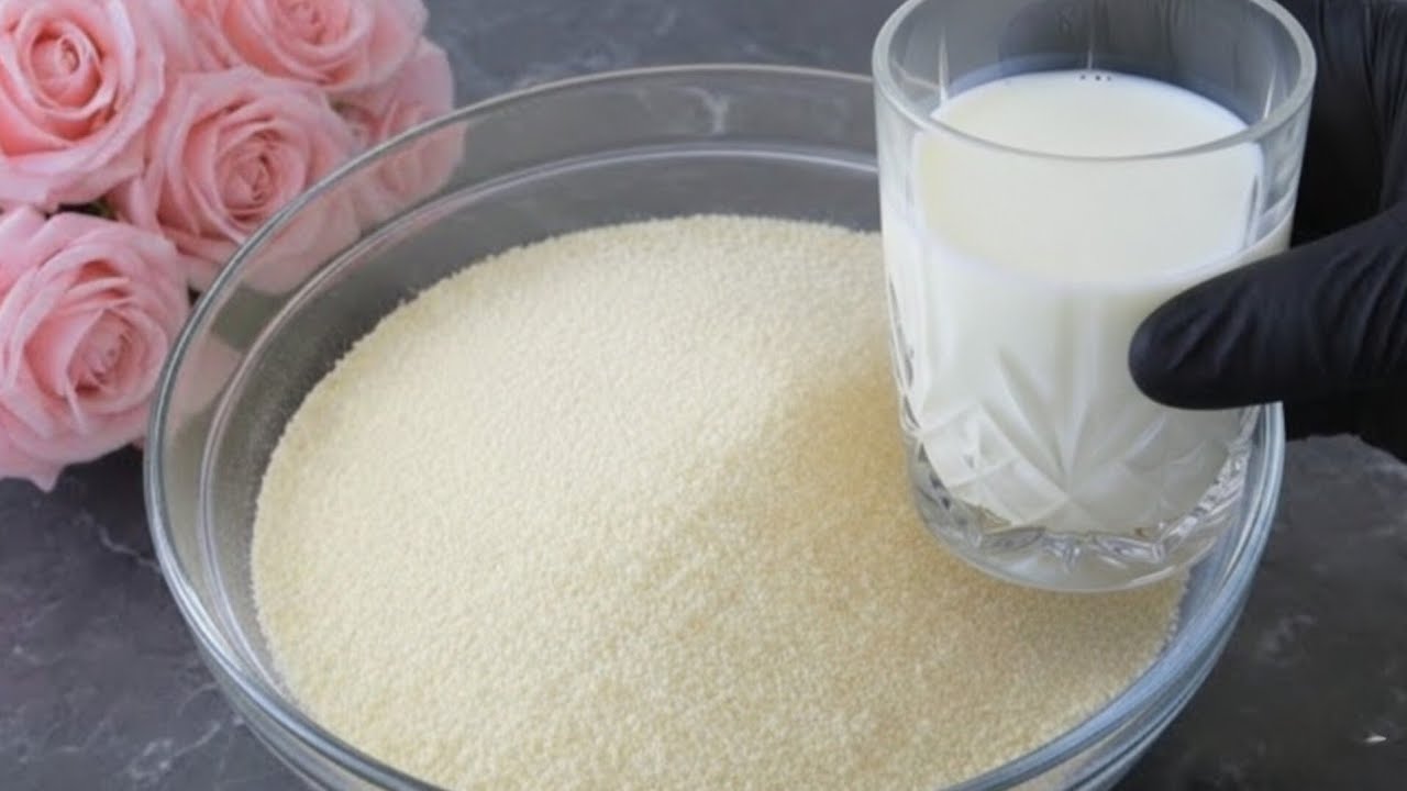 Solo semolino e latte, in 5 minuti. Lo preparerai ogni giorno. SENZA uova né impasti.