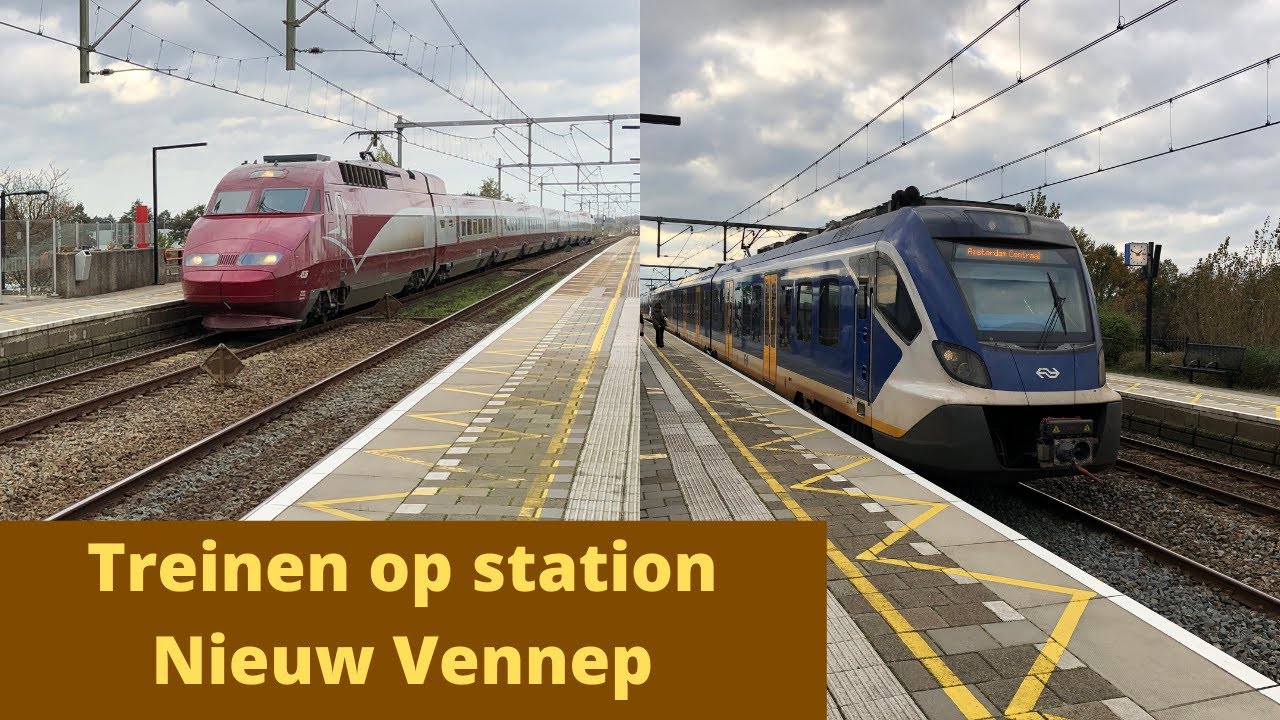 Treinen op station Nieuw Vennep - 31 oktober 2020