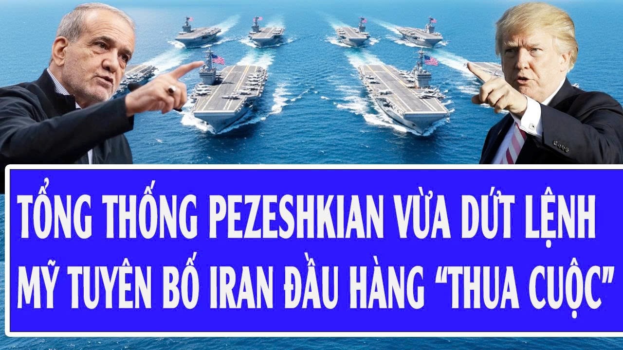Quốc tế hôm nay 8/3: Tổng thống Pezeshkian vừa dứt lệnh, Mỹ tuyên bố Iran đầu hàng “thua cuộc”