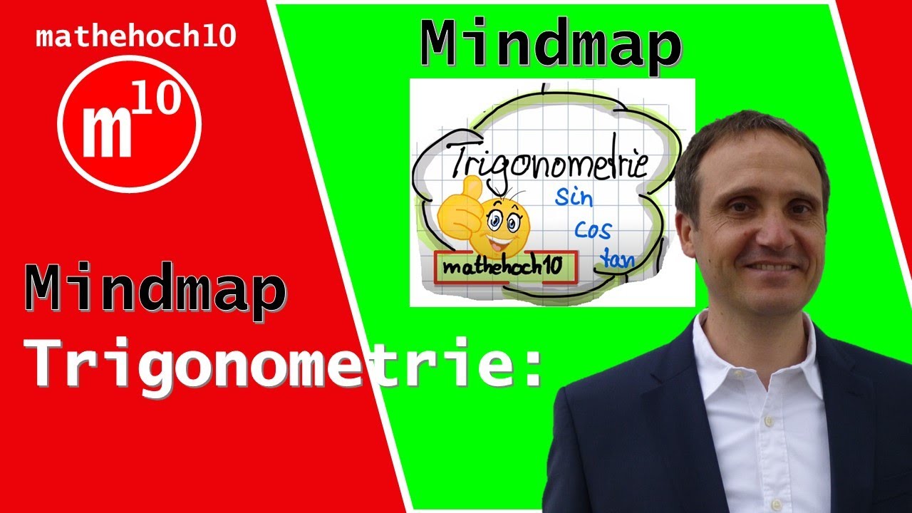 Mindmap Trigonometrie - sin - cos - tan I mathehoch10 I einfach erklärt