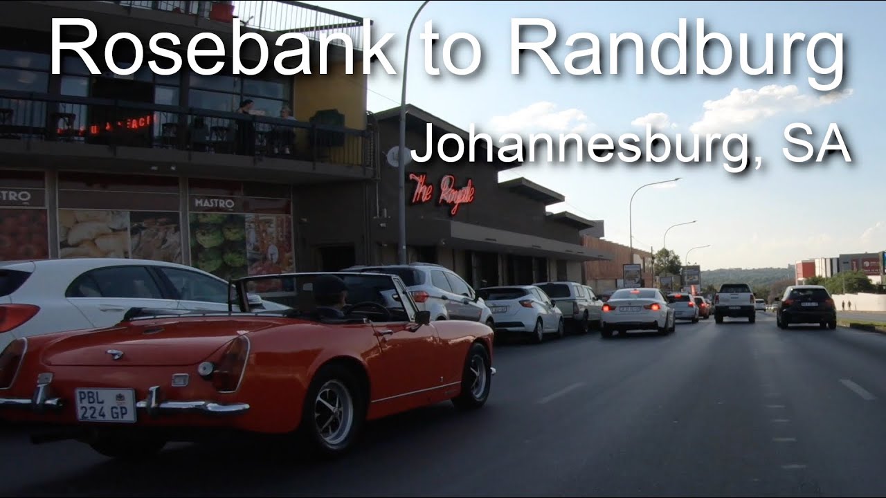Driving from Rosebank to Randburg, Johannesburg, South Africa.