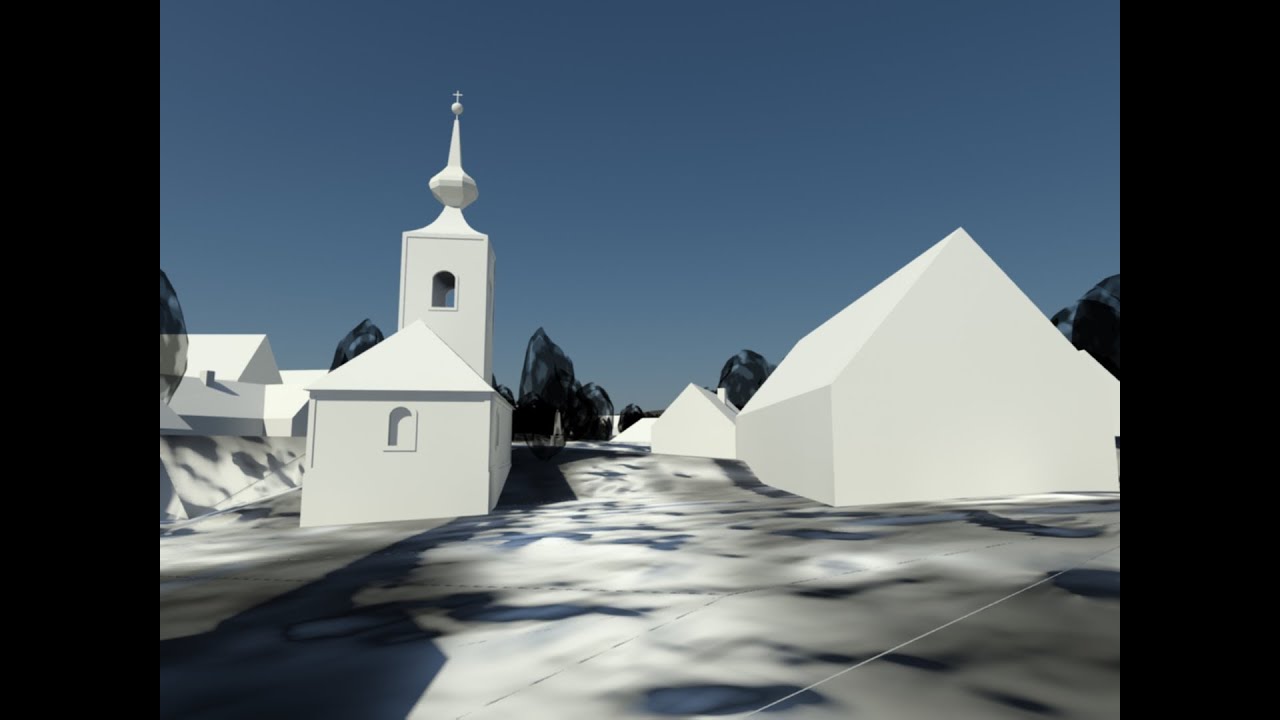 Ko&scaron;ť&aacute;lkov-Gottschallings, 3D model zanikl&eacute; vesnice nr.1