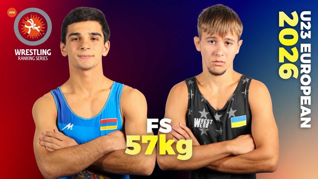 Arman HARUTYUNYAN (ARM) vs. Mykola BRATOV (UKR). U23 EUROPEAN CHAMPIONSHIPS 2026. Repechage. FS 57Kg