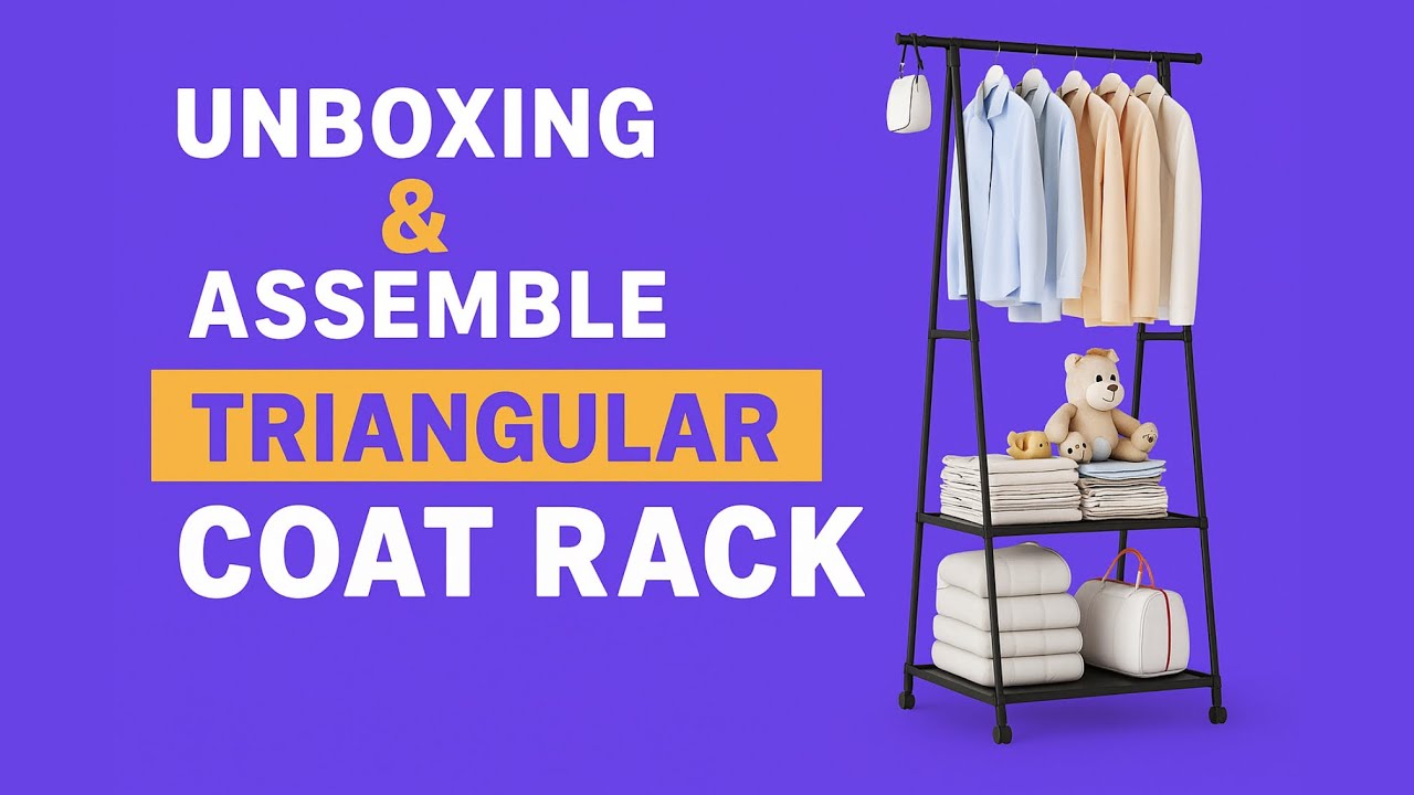 Unboxing and Assemble Triangular Coat Rack || Multifunctional Rack #clothesorganizer