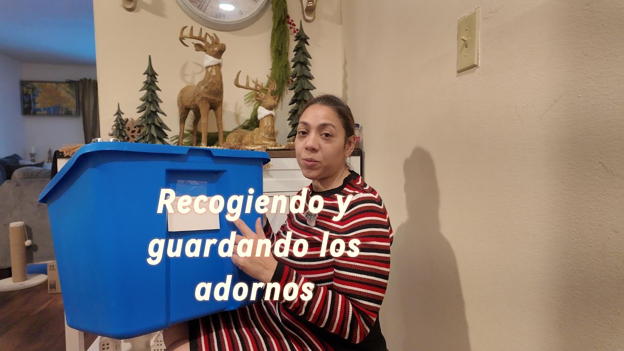 Recogiendo y guardando los adornos