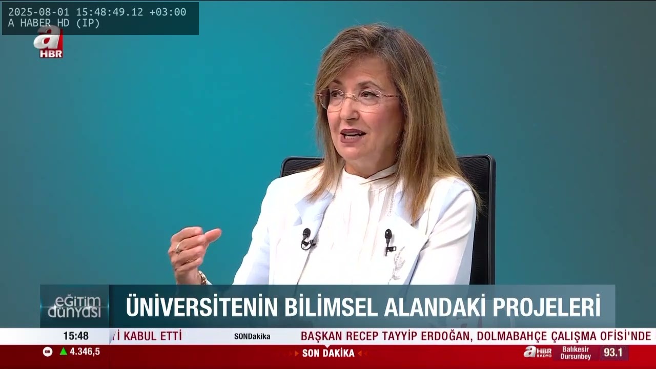 Rektör Tunçsiper A Haber Kanalı Eğitim Dünyası Programında