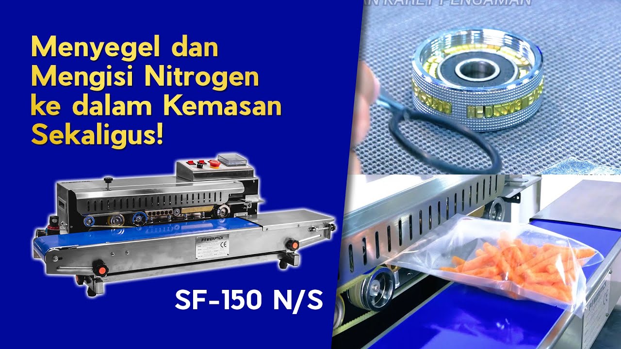Mesin Pengemas Snack | Nitrogen Filling Band Sealer SF-150N/S POWERPACK