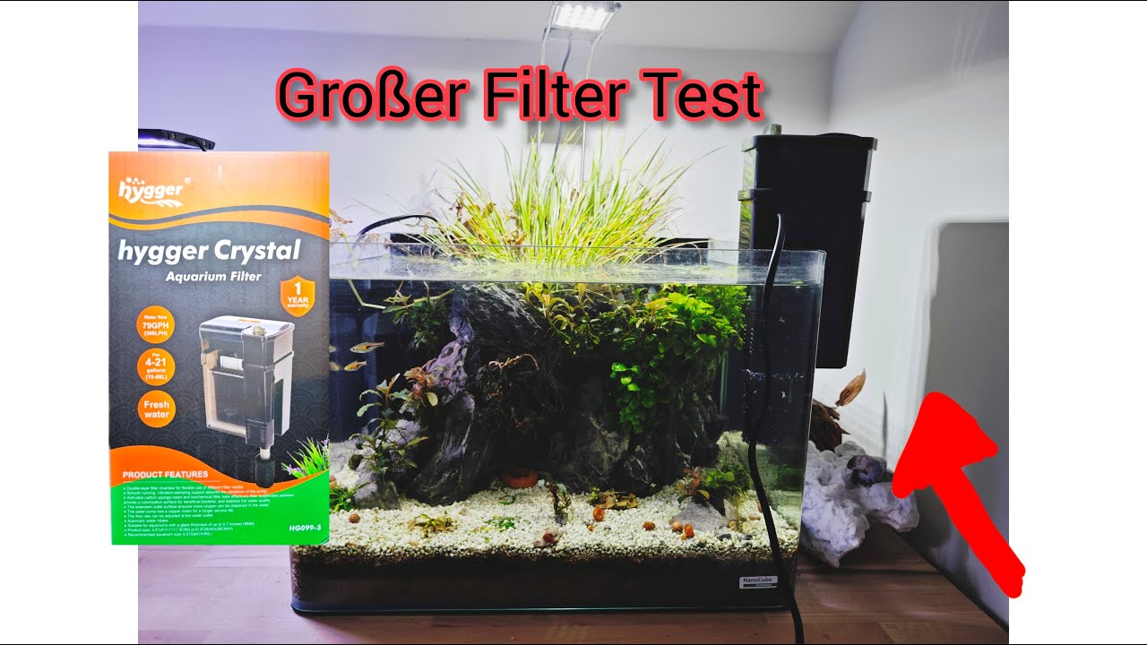 Großer Hang-on-Filtertest - Hygger Crystal Aquarium Filter  HG099-S