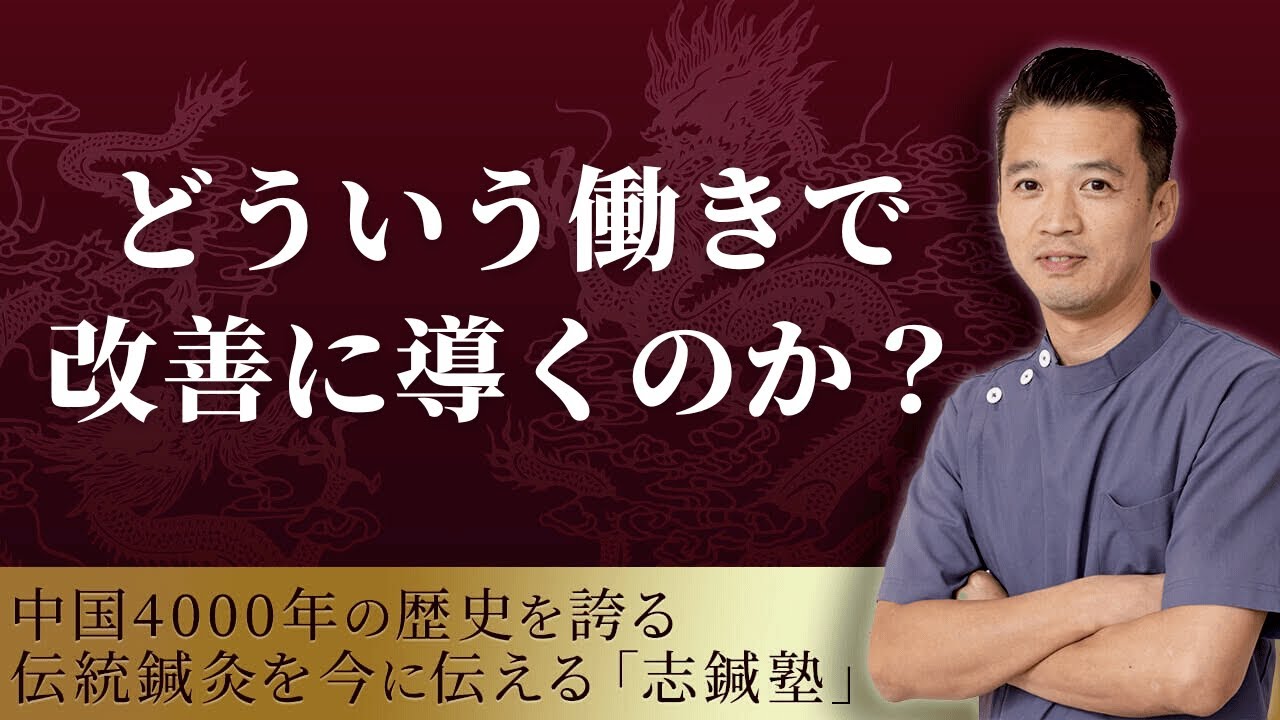東洋医学の鍼灸はどういう働きで改善に導くのか？【志鍼塾】