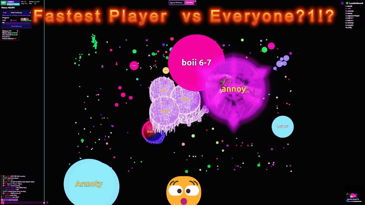 #5 Agma.io FastestPlayer Instant-X feat,{king adob, lob, Deya}